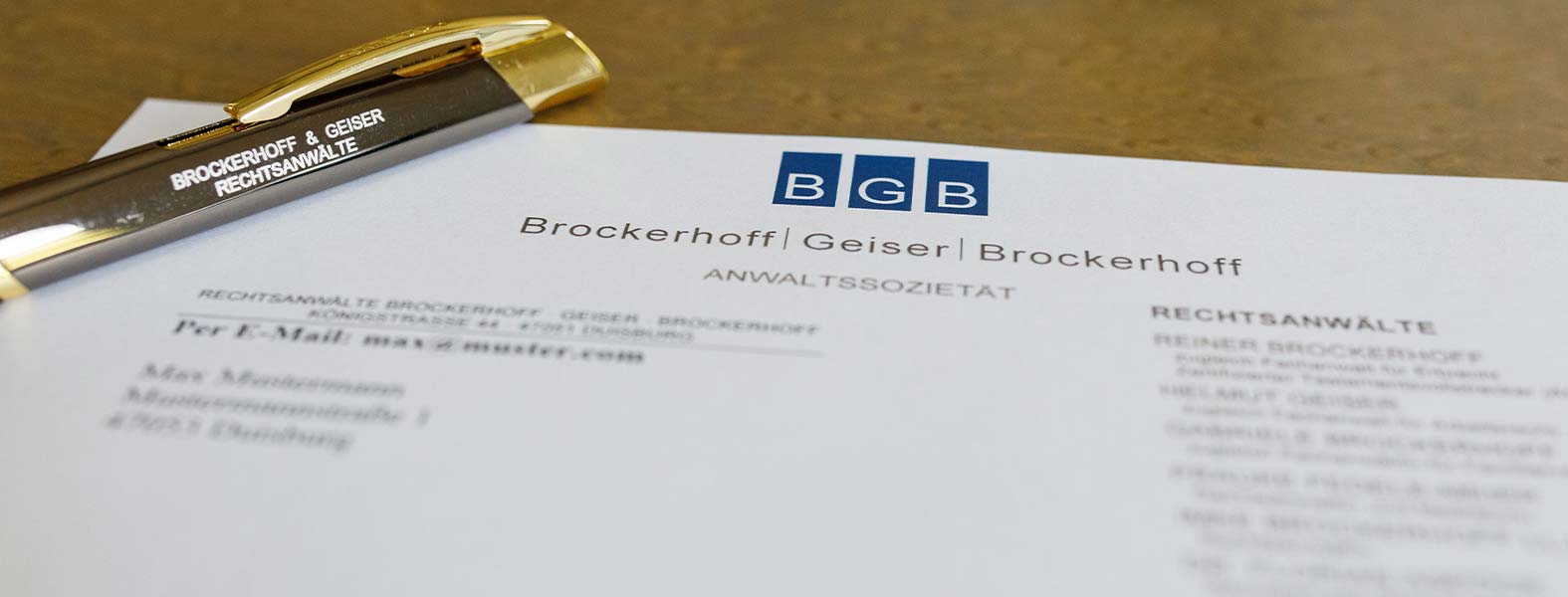 Rechtsanwaltskanzlei Brockerhoff Geiser Brockerhoff in Duisburg